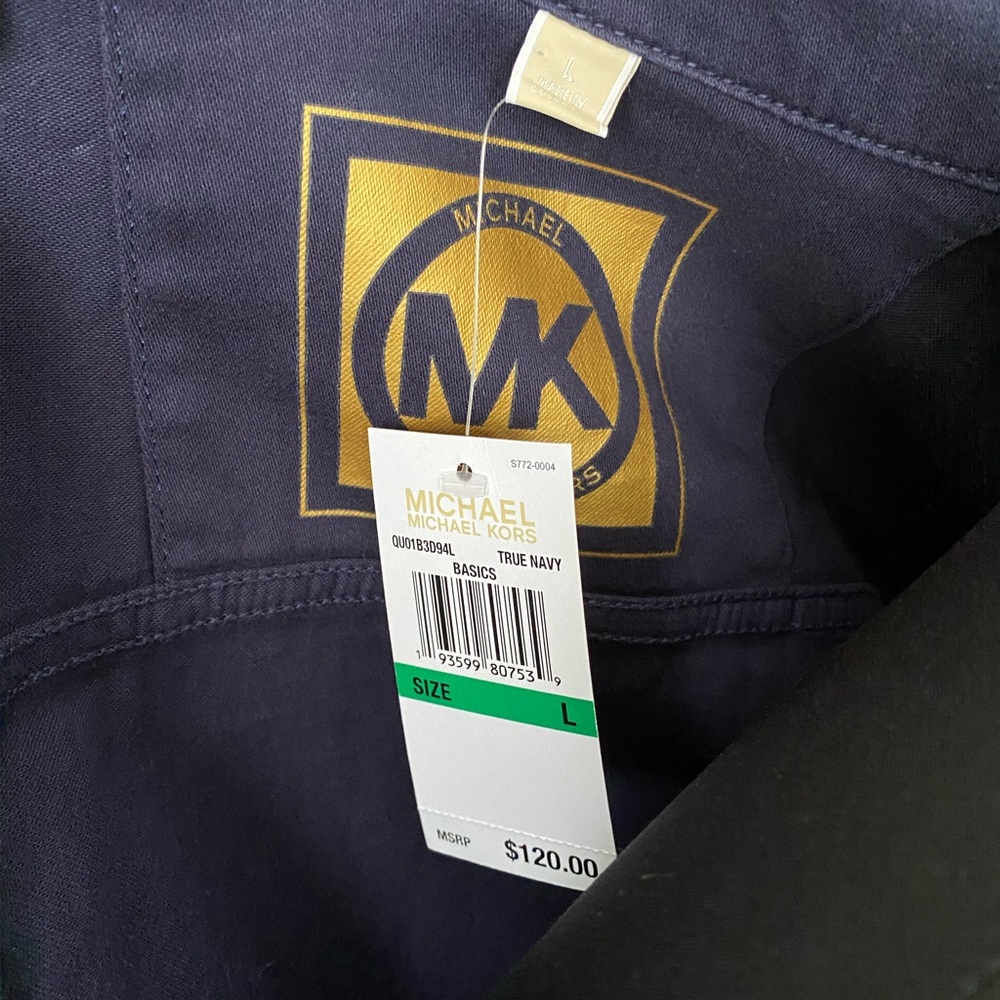 🧡 NWT!!! Michael Kors Navy Blue Jean Jacket - Picture 3 of 4